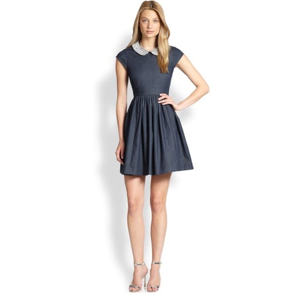 Kate space New York blue embellished denim dress - Picture 1 of 5